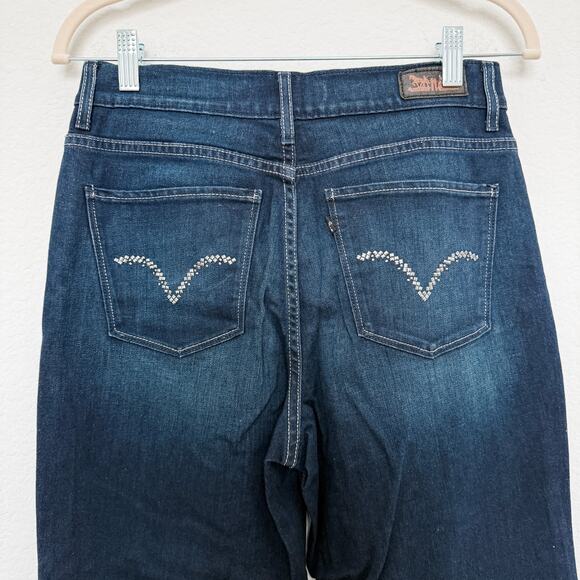 Levi's Perfectly Slimming 215 Bootcut Dark Wash Jeans Womens Size 10 - Picture 6 of 8